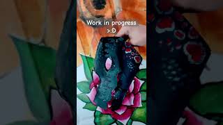 ✨ WORK IN PROGRESS ✨ Paper dragon puppet #paperdragonpuppet #artandcraft