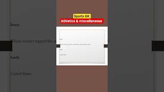 Sports GK for SSC CHSL prep.. #ssc#sscchsl#governmentexam#govtjobs#exam#students#aspirants#aspirant