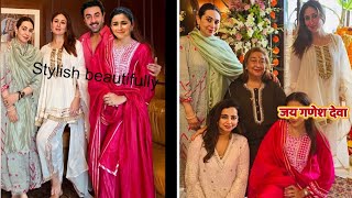 Kareena kapoor Karisma Kapoor Alia Ranbir kapoor all celebrating Ganpati festival with families 2025