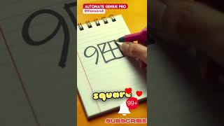 Square Any Number Near 100 INSTANTLY #brainhacks #mathhacks #learning #shorts #short #shortvideo