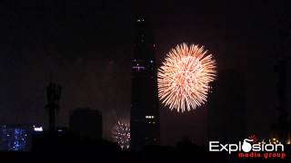 Saigon Fireworks Show Highlights - New Years Eve 2014