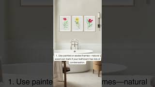 Can you hang art prints in your bathroom? #homedecor #interiordesign #wallart #bathroomdecor