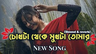 চোখটা থেকে মুখটা তোমার ||New Song 2024|| Slowed and reverb|| Chok ta Theke Mokta tumr Lofi Remix
