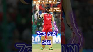 IPL के एक सीजन में सबसे ज्यादा रन बनाने वाले बल्लेबाज #ytshorts #cricket #viratkohli