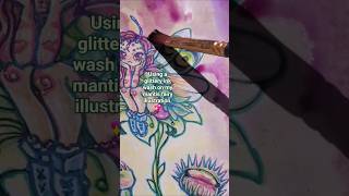 My concept art for my mantis fairy costume! 🧚‍♀️🔮 trying out @ferriswheelpress3796 inks. #art