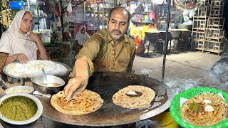 60 Rs /-😱 CHEAPEST Desi ROADSIDE Breakfast | DHABA Food | SAAG | EGG | PAKISTANI Paratha STREET Food
