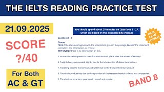 The IELTS Reading Practice Test 2025 With Answers 21.09.2025 - Test #12