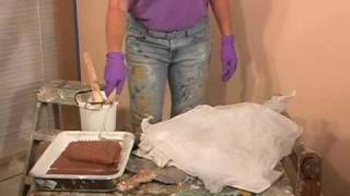 How-to faux pain a tissue paper metallic faux finish and paint technique