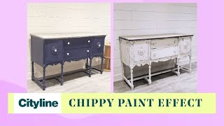 How to use the chippy paint technique to make furniture look antique
