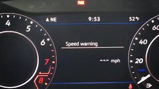 2018 Volkswagen Golf R dashboard menu
