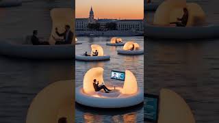 6"Work From Water 💼💦: The Coolest Office Ever!"