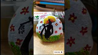 Stone painting..#shorts #art #youtubeshorts #painting #stonepainting #krishna #krishnapainting #yt