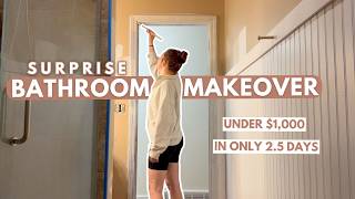 EXTREME Bathroom Makeover On A Budget!