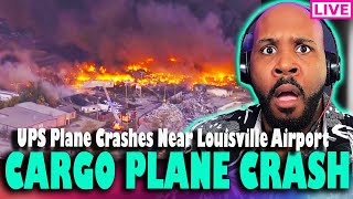BREAKING! PLANE CRASH! MASSIVE EXPLOSION UPS Cargo Plane Crash Near Louisville International Airport