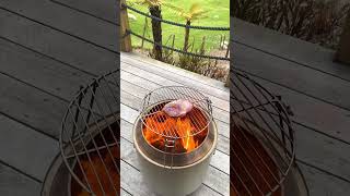Cooking a Steak Over a Fire Pit Grill in New Zealand  #outdoorcooking #outdoorfirepit #firepit  #bbq