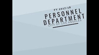FY 2017-18 City of LA Personnel Annual Report
