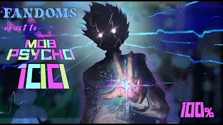 Fandoms react to Mob Psycho 100 || by Himari || put on 2X | gacha club | #anime #gachaclub