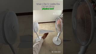 two opposing fans to make a paper airplane "hover"?  #physicslaw #oppsiteforce