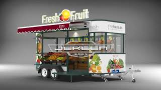 ROSEN Series Fruit Vegetable Trailer Jekeen Food Trailer For Sale