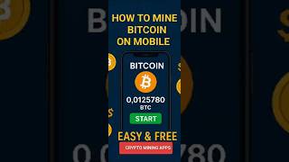 How to Mine Bitcoin on Mobile | Easy & Free App #Shorts #bitcoinmining