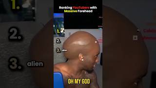 Ranking YouTubers with MASSIVE Forehead #funny #shorts #ranking