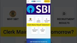sbi clerk mains result 2025 #shorts #sbiclerk