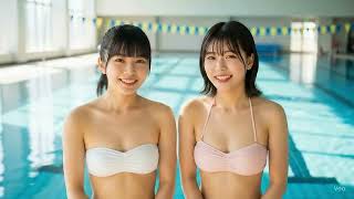 【AIグラビア・23秒】ビキニ姿の美しい日本人女性2人⑤