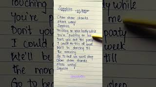 Sapphire lyrics ed sheeran #sapphire #edsheeran #arijitsingh #lyrics #viral #youtubeshorts