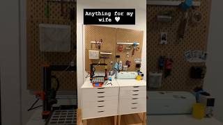 DIY craft room for my wife 🤍 #beforeandafter #craftroomorganization #3dprinter #diycrafts