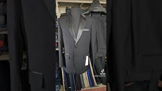 Black notch lapel two button tuxedo with cummerbund by Toppers Tailoring #bespoketailors #bespoke