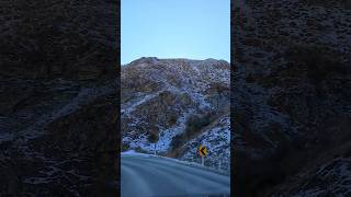 Scenic Drive through Crown Range in Late Winter #CrownRange #Scenic #nz #NZWinter #SnowyMountains