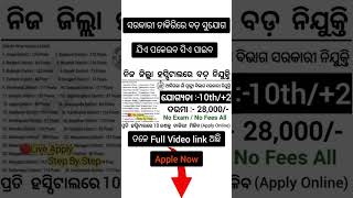 Odisha District Hospital Jobs 2025// District Hospital Govt Jobs in Odisha// Odisha Latest Govt Job