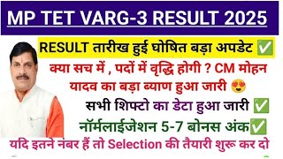 MP VARG 3 RESULT 2025 |MP VARG 3 RESULT UPDATE |MP VARG 3 CUT OFF 2025|MP VARG 3 NEWS UPDATE#mpvarg3