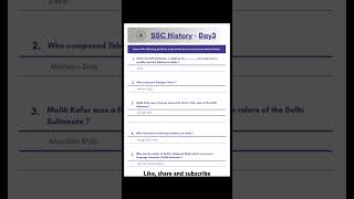 SSC History- Day 3 | One Liners #ssc #ssccgl #sschistory #sscchsl #shorts #trending #trendingshorts