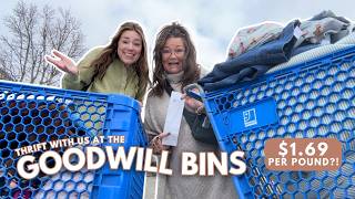 A FULL Cart for $30?! | Goodwill Bins | Thrift With Me | Thrift Haul Try On