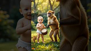 #monkey #babydance #cutebaby #funnyanimals #trending #dancevideo #funnyvideo #viraldance #857
