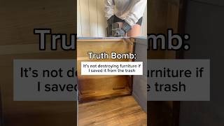 It’s not destroying furniture if… #furnituremakeover #furnitureflip #beforeandafter e