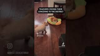 Teachers trying to talk to the district.