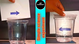 Simple science experiment with water glass #shortsexperiment