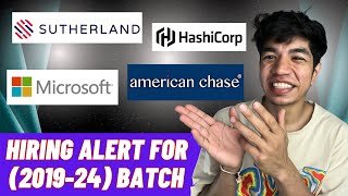 Mircrosoft, Sutherland, Embedur BulkHiring | 2019 - 2025 Batch | Fresher Jobs | Rojgaardotcom