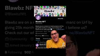 Thank you for 900! 1k soon! And its only up from here!!#blawbznft #nftphilanthropy #blawbztakingover