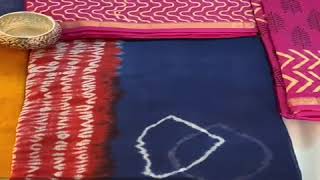 HAND BLOCK CHANDERI SILK SAREE/INR1750/AKR TRENDZ