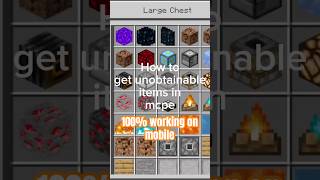 How to get unobtainable items in MCPE #shorts #minecraft