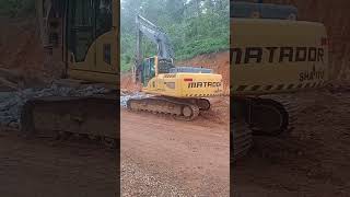 Rock blasting with 200 excavator #excavator #trending #engineering