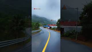 "Norway Rainy weather RoadTrip🚗⛰️❄️ #NorwayRoadTrip #MountainDriving #RainyWeather #ScenicDrives