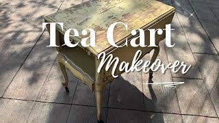 $10 thrifted Tea Cart Turned Beautiful | DIY Furniture Makeover