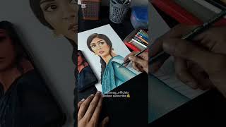 Working on colour portrait art | sita ramam | sita mahalaxmi- mrunal thakur | @sajibnag_officials