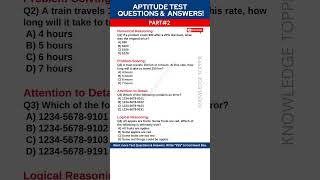 Aptitude Test Assessment Questions and Answers | Aptitude Test Preparation