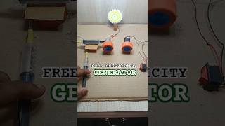FREE ELECTRICITY GENERETOR DC MOTOR ✨ #diy #dcmotor #experiment #projects #tech  #youtubeshorts 💯