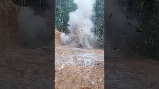 Rock Blasting part 01 #engineering #blasting #trending #amazing